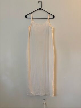 GAP Cream Maxi Slip Dress with Spaghetti Straps